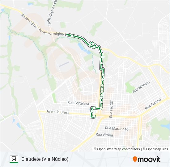 Mapa de 140 CLAUDETE de autobús