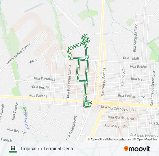 155 TROPICAL Bus Line Map