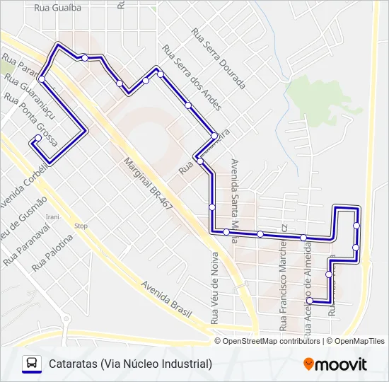 040 CATARATAS Bus Line Map