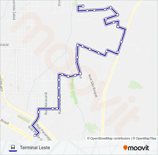050 LAGO AZUL Bus Line Map