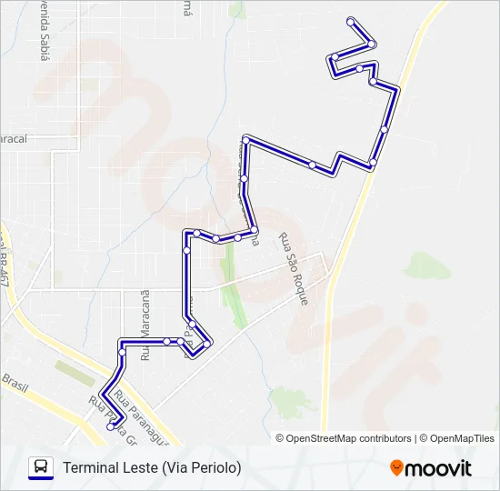 050 LAGO AZUL Bus Line Map