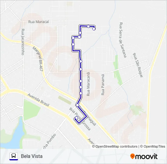 080 BELA VISTA Bus Line Map