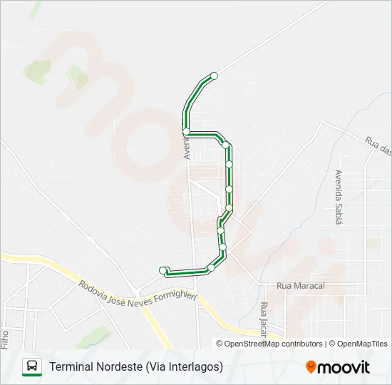 105 MELISSA II Bus Line Map