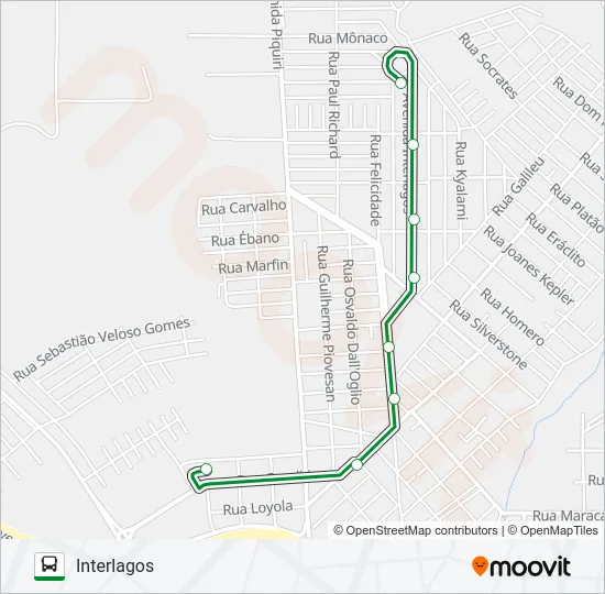110 INTERLAGOS Bus Line Map