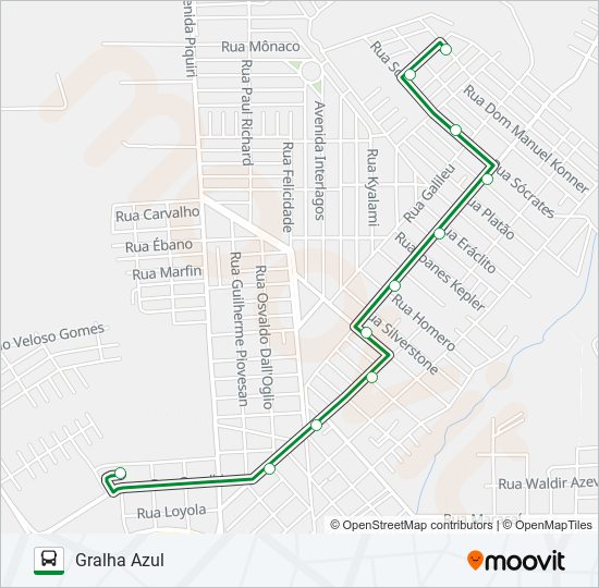 125 GRALHA AZUL bus Line Map