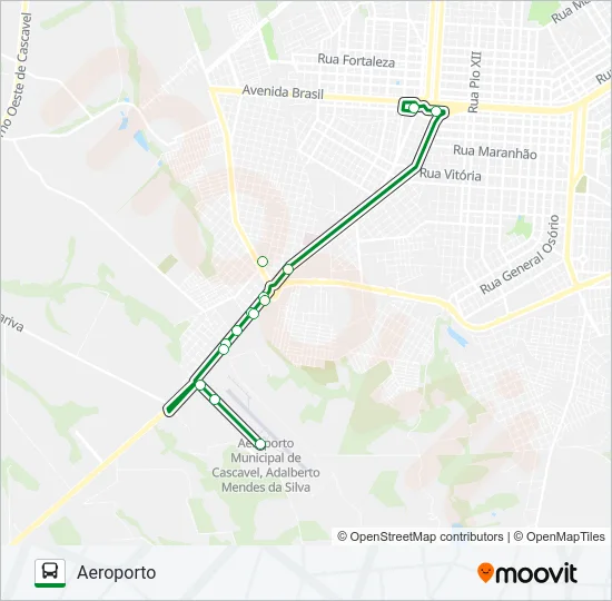 000 AEROPORTO Bus Line Map