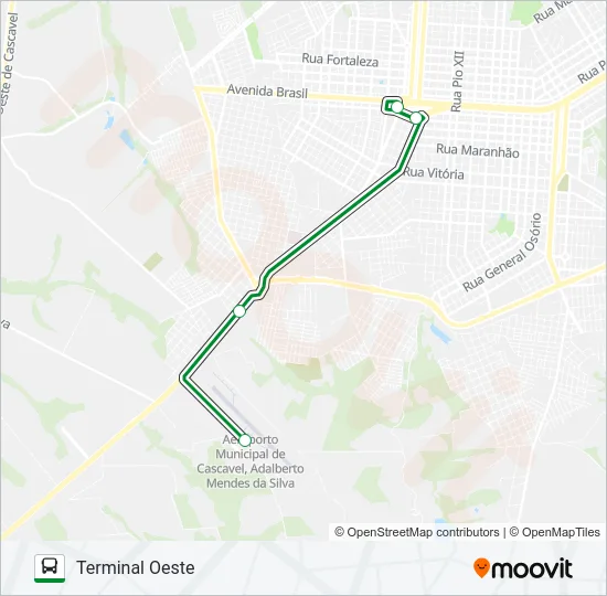 000 AEROPORTO Bus Line Map