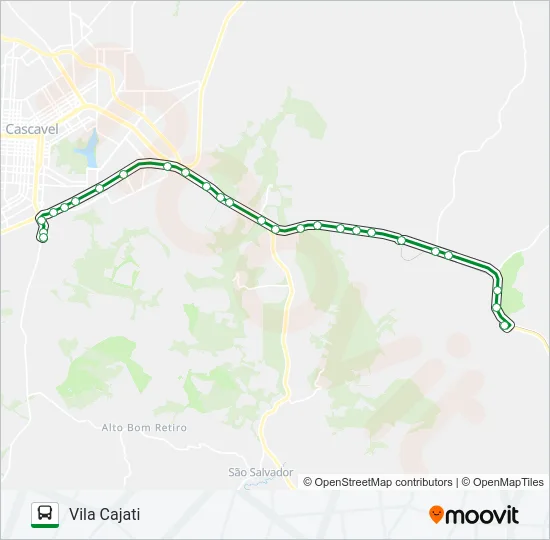 345 VILA CAJATI Bus Line Map