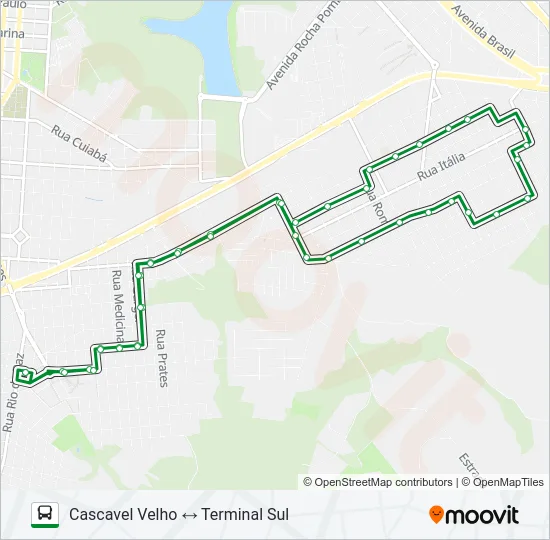 325 CASCAVEL VELHO Bus Line Map