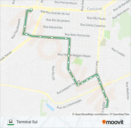 255 MARECHAL RONDON Bus Line Map