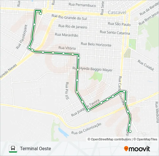 255 MARECHAL RONDON Bus Line Map