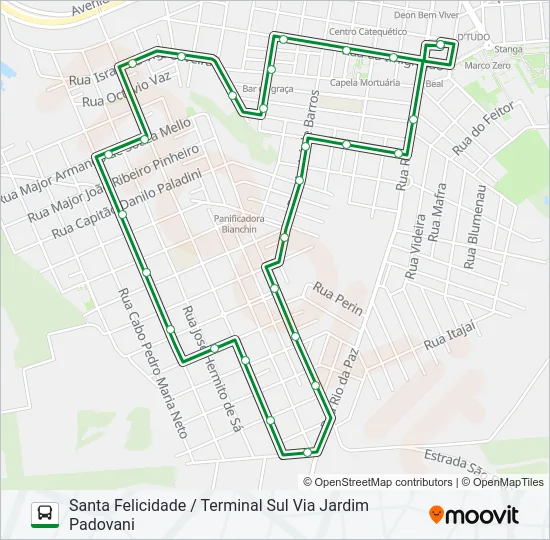 245 SANTA FELICIDADE Bus Line Map