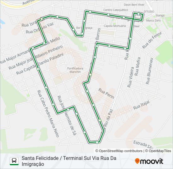 Mapa da linha 245 SANTA FELICIDADE de ônibus