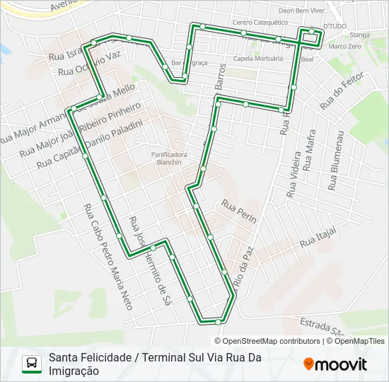 245 SANTA FELICIDADE Bus Line Map