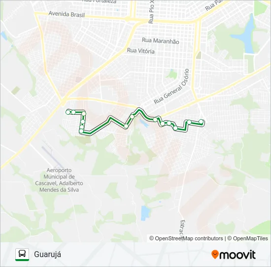 267 SUL - SUDOESTE VIA GUARUJÁ Bus Line Map