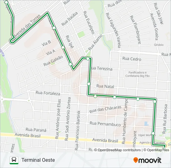 145 MORADAS CASCAVEL Bus Line Map