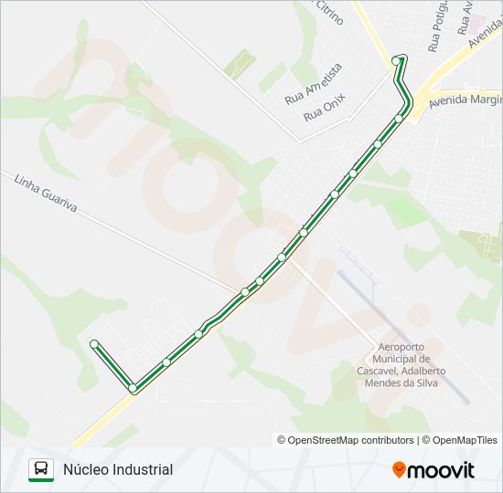 Mapa da linha 205 SANTOS DUMONT de ônibus
