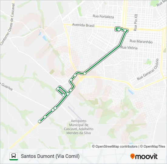 205 SANTOS DUMONT Bus Line Map