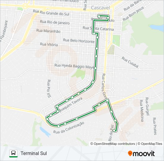 Mapa da linha 237 PARQUE SÃO PAULO de ônibus