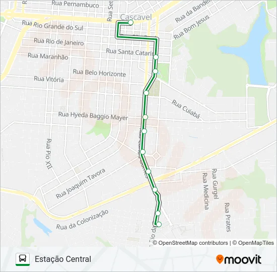 360 SUL - ESTAÇÃO CENTRAL Bus Line Map