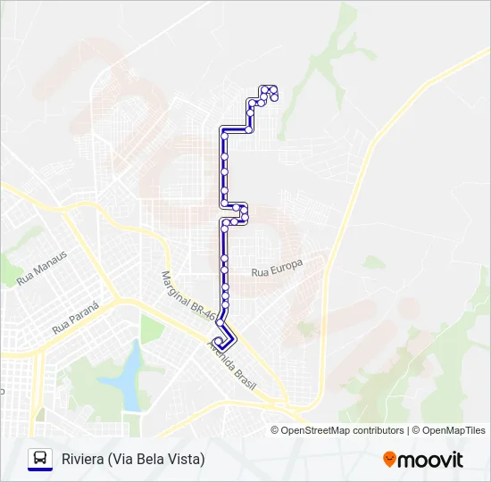 094 RIVIERA Bus Line Map