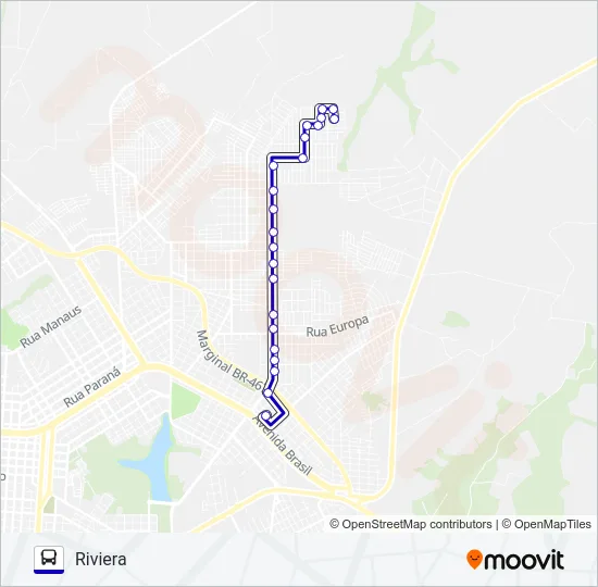 094 RIVIERA Bus Line Map