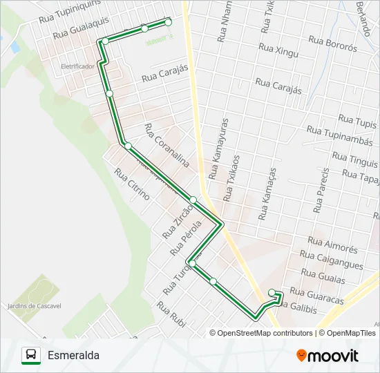 204 ESMERALDA Bus Line Map