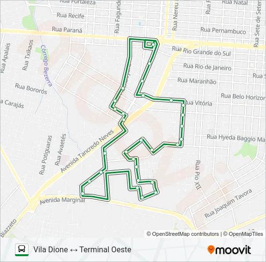 200 VILA DIONE Bus Line Map