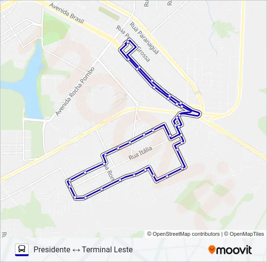 315 PRESIDENTE Bus Line Map