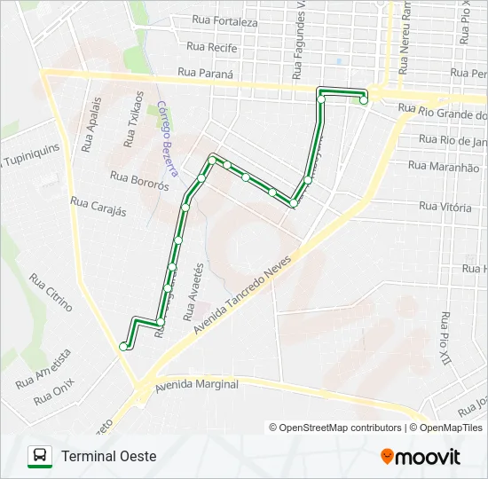160 SANTO ONOFRE Bus Line Map