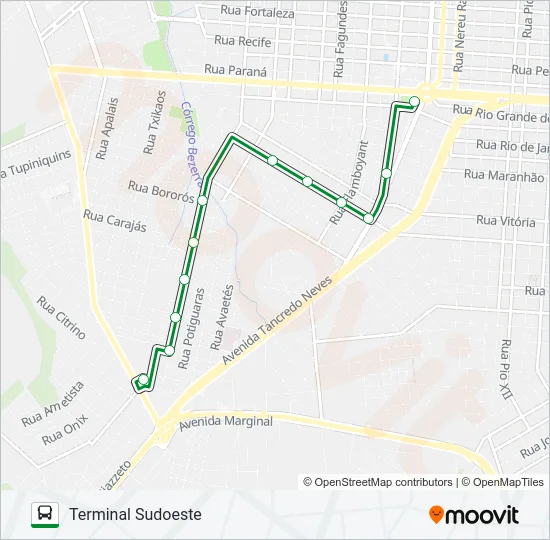 160 SANTO ONOFRE Bus Line Map