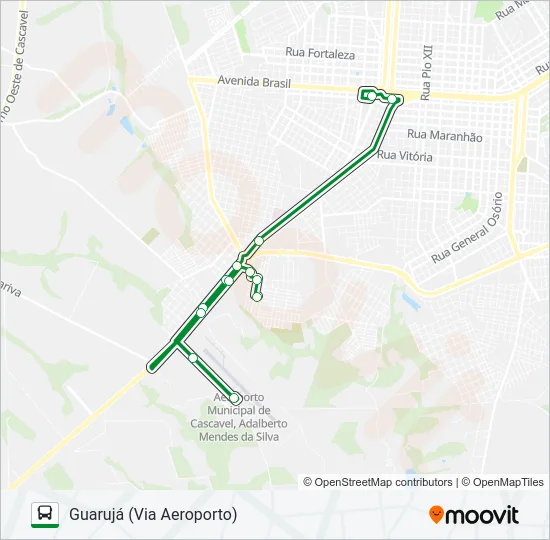 212 GUARUJÁ - SUDOESTE Bus Line Map