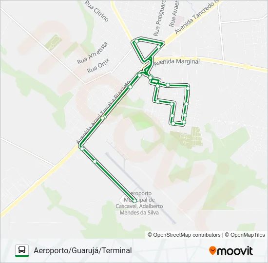 212 GUARUJÁ - SUDOESTE Bus Line Map
