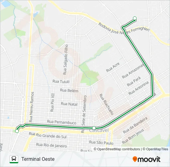 015 EXPRESSO NORDESTE - OESTE Bus Line Map