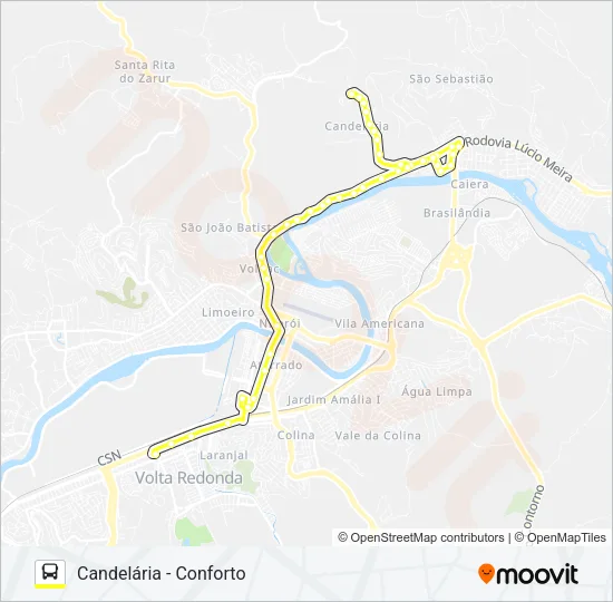 315 Bus Line Map
