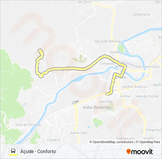 500 Bus Line Map
