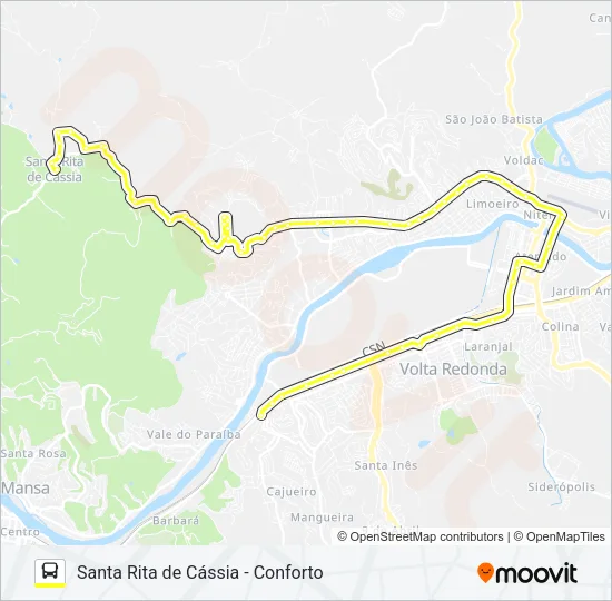 505 Bus Line Map