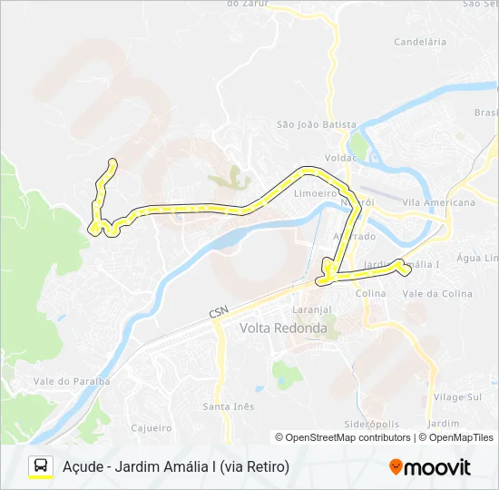 525 Bus Line Map
