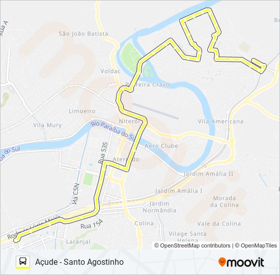 540 bus Line Map