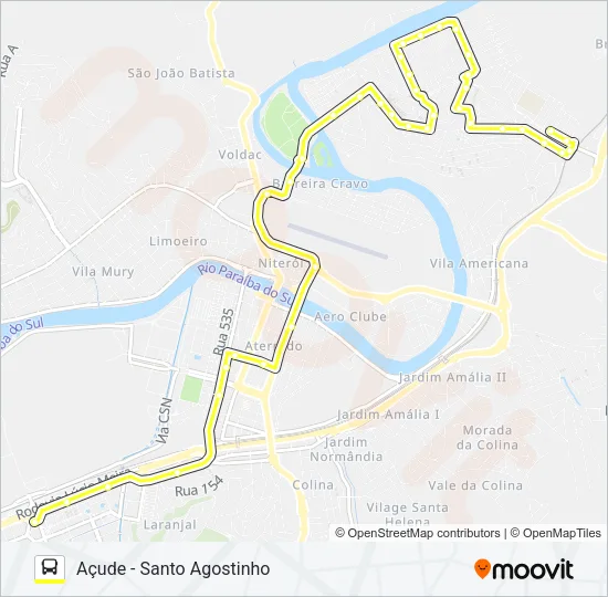 540 Bus Line Map