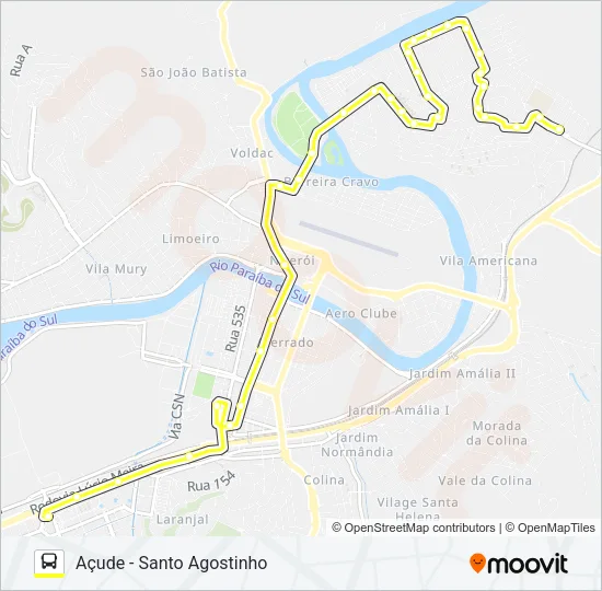 540 Bus Line Map