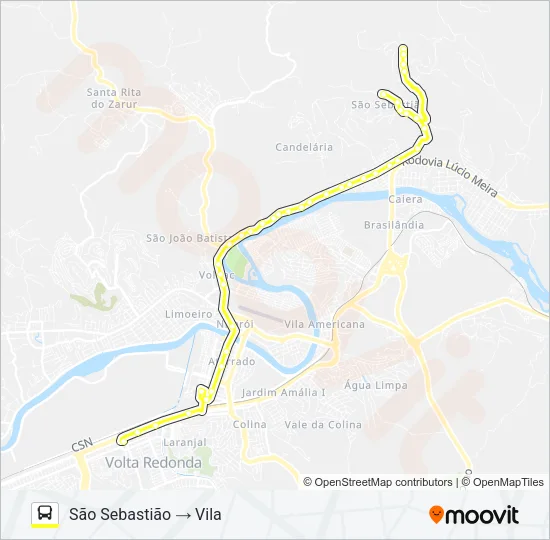 320A Bus Line Map