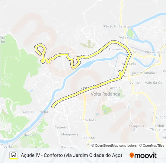 500A Bus Line Map