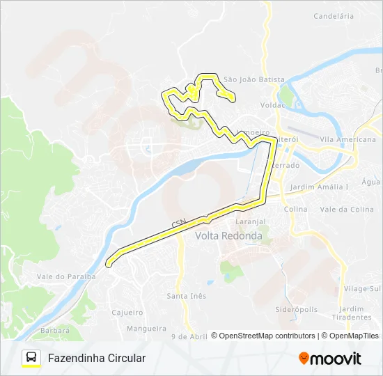 455 Bus Line Map