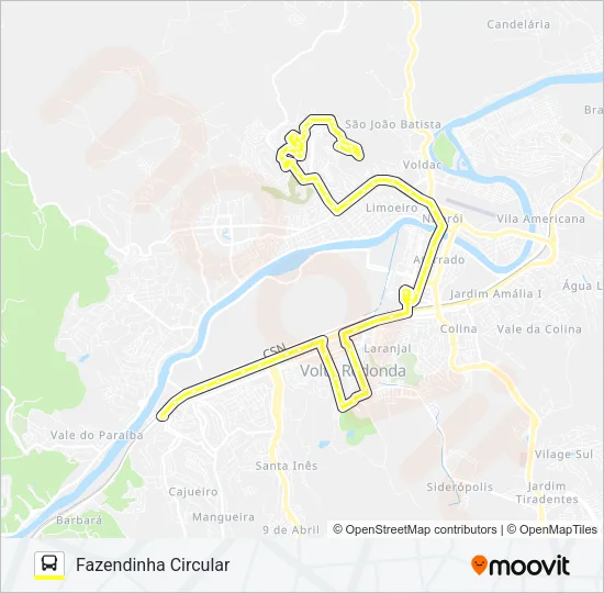 455 Bus Line Map