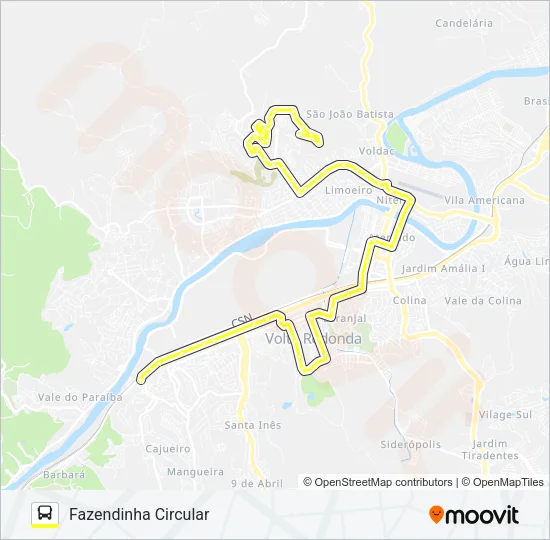 455 Bus Line Map