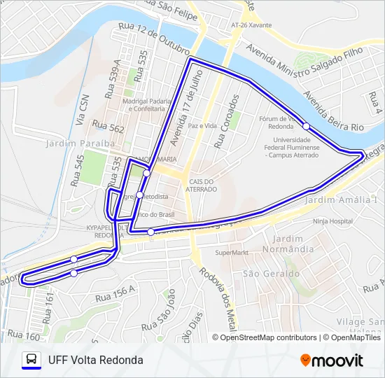 UFF Bus Line Map