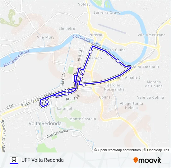 UFF Bus Line Map