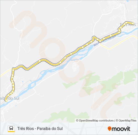 Mapa da linha P150 de ônibus