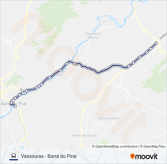 Mapa da linha P170 (MICRO) de ônibus